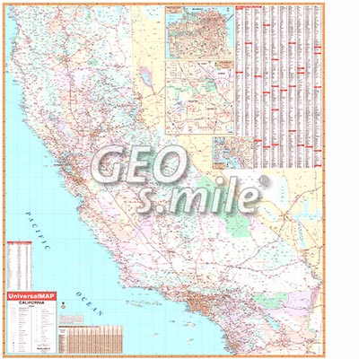 preview one of California Wall Map