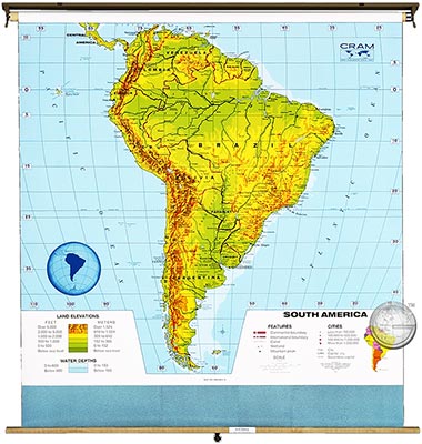 preview one of South America - Physical Political Map