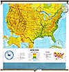 U.S. - Physical Political Map